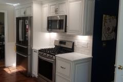 Glazed cabinets with glass upper doors