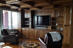 Living Room Custom Walnut Wall Unit